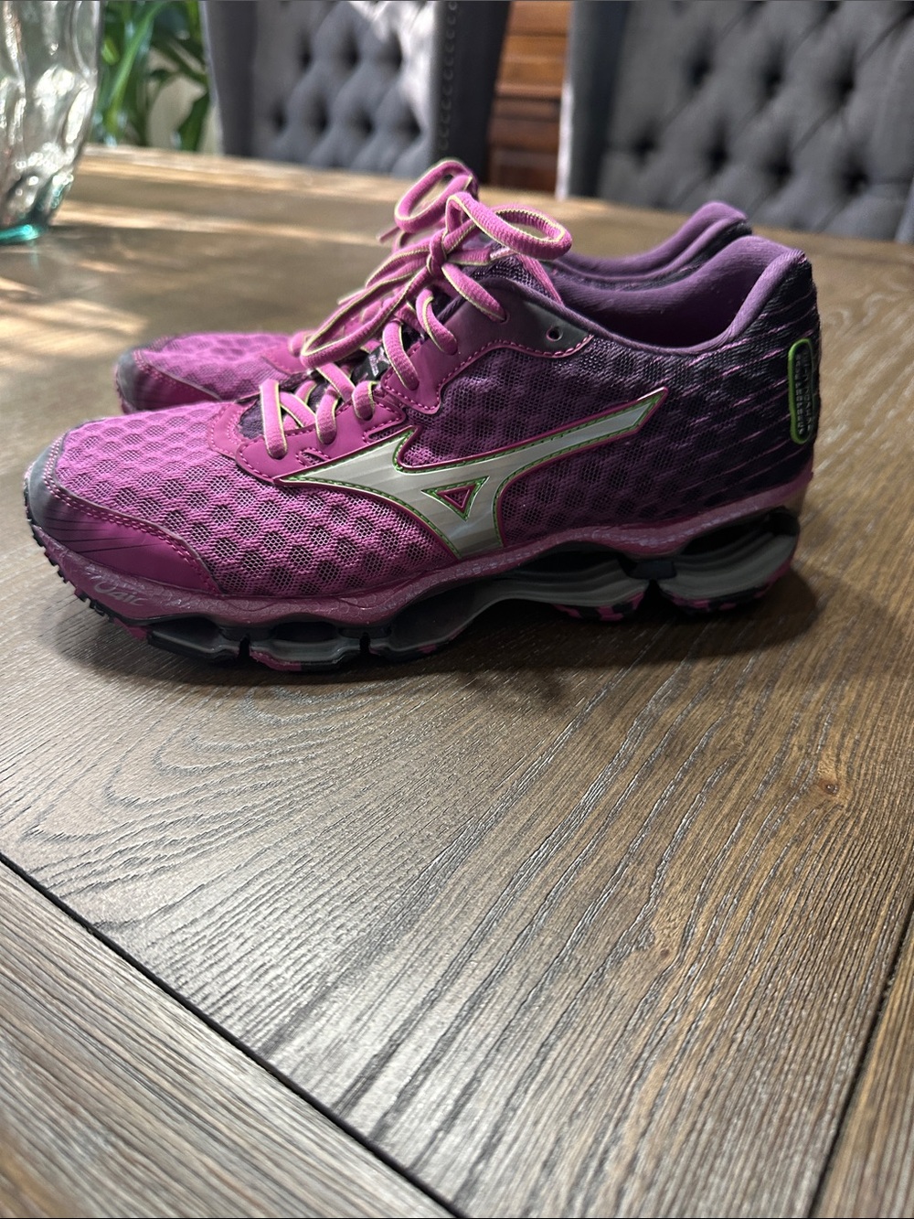 Mizuno Wave Creation 15 Women's Running Sneakers - Magenta with Silver Accents